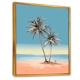 thumbnail image 2 of Designart "Serene Pearl Paradise On A Deserted Island" Palms & Palm Trees Floater Framed Wall Art Prints, 2 of 5