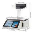thumbnail image 2 of TFCFL 0.44-66.14 lbs Digital Price Computing Scale Dual LCD Display Commercial Food Scale Label Printing Scale with Thermal Printer, 2 of 22