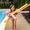 thumbnail image 4 of Big Joe Swim Noodle 40 Pack Pool Noodles, Assorted Coral, Purple, Yellow Foam, 4 feet, 50"L x 2.25"W x 2.25"H each, 4 of 7