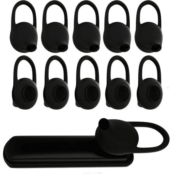 Ear Gels Tips Earbud Replacement Covers Silicone Buds with Support Arch Gels for Plantronics Headset and Other Earpiece Earphones, 10 Pieces (Variety-Pack)