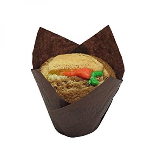 Decony Brown Large Tulip Cupcake Liners, 100 Ct.
