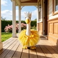 thumbnail image 4 of Btomtd Summer Dress Porch Goose Outfits for 23 Inch Porch Cement Goose Statue, Outdoor Yard Warm Weather Decor Costume (Yellow), 4 of 7