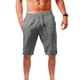thumbnail image 3 of Pantalones cortos de lino y algodón para hombre, Shorts transpirables para playa, correr, Fitness, de secado rápido, para baloncesto, 3 of 4