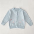 thumbnail image 2 of Mercatoo Newborn Baby Girls Cardigan Sweater Knit Embroidered Crewneck Shirt Infant Cute Buttons Breathable Long Sleeve Tops, 2 of 9