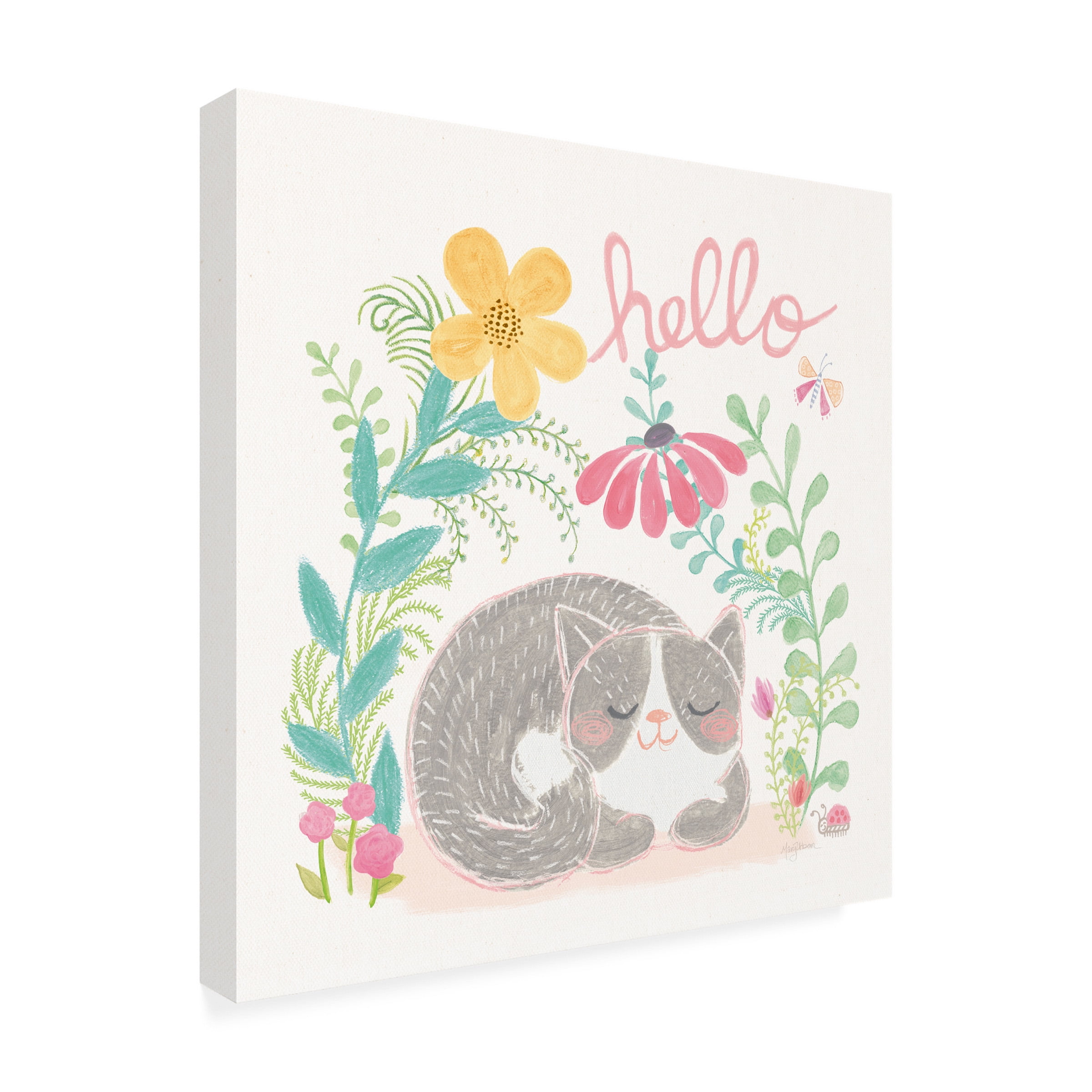Mary Urban 'Garden Friends White VI' Canvas Art