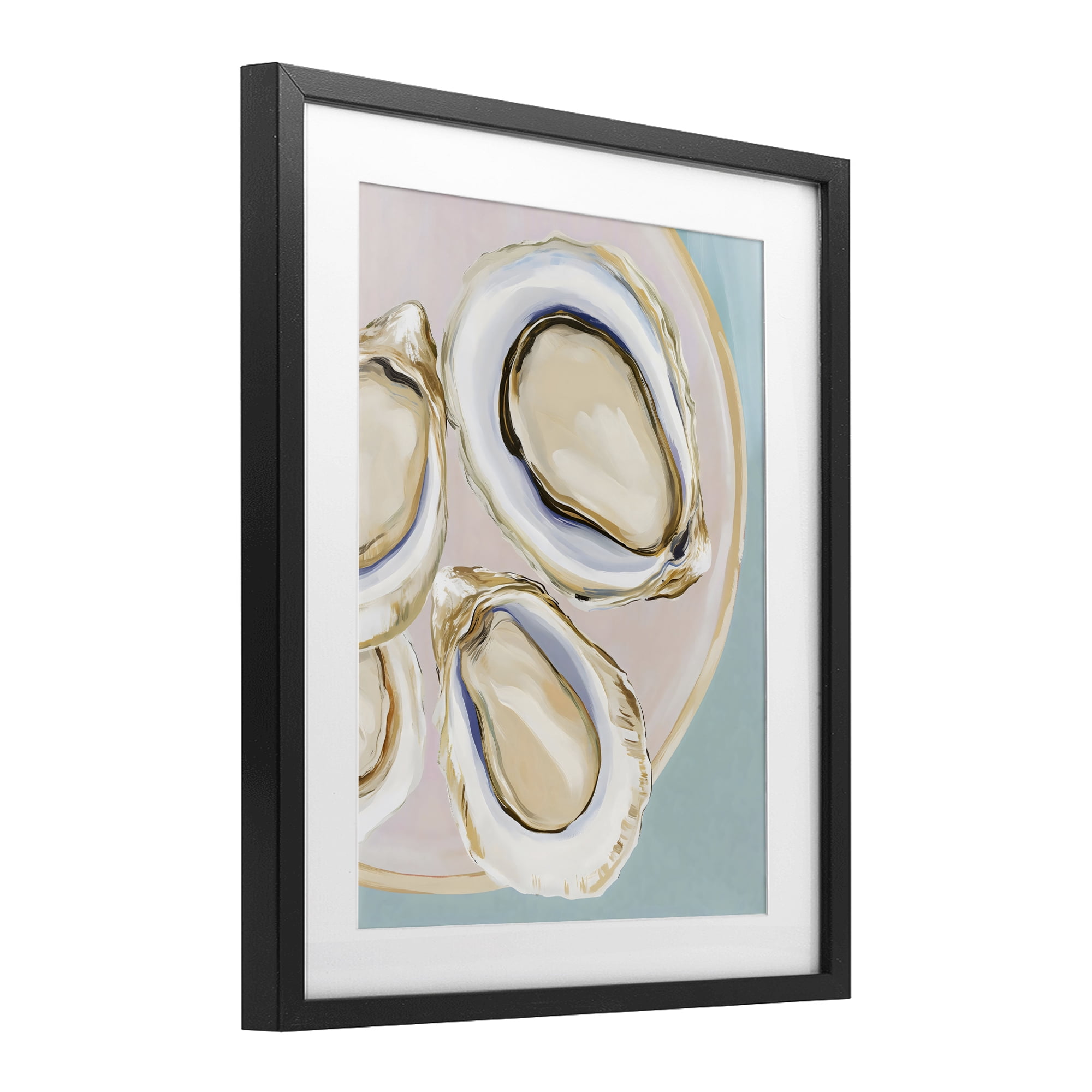 Stupell Industries Plate of Oysters Black Framed Print Under Glass, design by The Prints Vibe