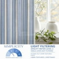 thumbnail image 3 of DriftAway Farmhouse Vertical Striped Linen Blend Textured Light Filtering Semi Sheer Curtains for Living Room Bedroom 84 Inches Long Drapes 2 Panels Broad Striped Jean Navy, 3 of 7