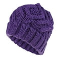 thumbnail image 1 of UDIYO Women Autumn Winter Solid Color Woolen Yarn Soft Warm Beanie Hat Knitting Cap, 1 of 8