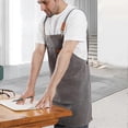 thumbnail image 2 of Antifouling Barista Apron Thicken Cotton Canvas Kitchen Cook Apron Sleeveless with Pockets for Barber Carpenter Florist, 2 of 5