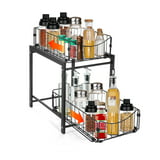 Simple Houseware 2 Tier Sliding Cabinet Basket Organizer Drawer, White ...