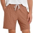 thumbnail image 2 of Mens Lounge Shorts Summer Elastic Waist Drawstring Straight Leg Relaxed Fit Casual Shorts with Pockets, 2 of 6