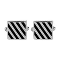thumbnail image 1 of Gemelos Creative Striped para hombre, aleación, 1,6 cm × 1,6 cm, 1 of 3