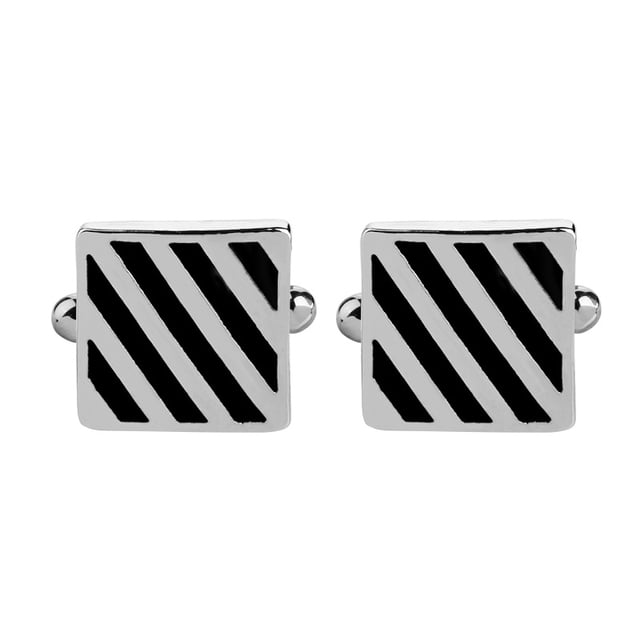 Gemelos Creative Striped para hombre, aleación, 1,6 cm × 1,6 cm