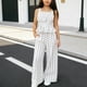 thumbnail image 1 of Conjuntos de camiseta sin mangas con cuello redondo para niños, conjunto de dos piezas de verano con cintura ceñida y pantalones vaqueros, top de poliéster para niños, 1 of 9