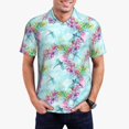 thumbnail image 3 of Rocae Dragonfly Floral for Men's Short Sleeve Polo Shirt, Quick Drying Performance Moisture Wicking Sports Men's Golf Shirt Small, 3 of 9