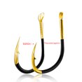 thumbnail image 2 of Anzuelo de pesca de doble ranura en oro negro fresco Isem Izu nuevo Kanto sin espinas para peces voladores mar noche mil y equipo de pesca a granel 100 piezas, 2 of 5