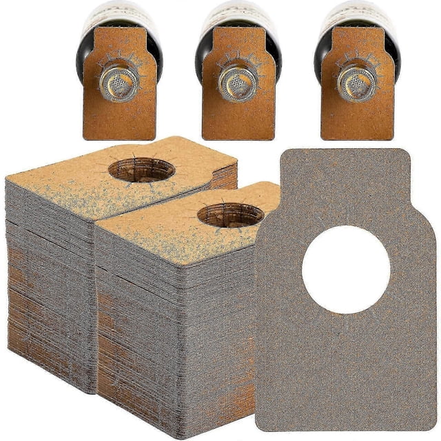200 Pcs Wine Bottle Tags, Kraft Paper Wine Cellar Labels, Reusable Custom Plain Bottle Neck Gift Tags For Champagne