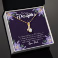 thumbnail image 4 of To My Daughter Daughter Never Forget From Dad Alluring Ribbon Necklace Message Card, 4 of 7