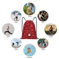 thumbnail image 6 of Rocae Playful Red Cartoon Faces for Gym Bag Drawstring Bags Gym Backpack for Gym, Travel, Sports, Swimming, Beach-Medium, 6 of 6