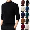 thumbnail image 1 of LOVZFMLL Men's Sweaters, Classic Solid Color Acrylic Turtleneck Ribbed Pullover, Fashion Casual Everyday Layering Shirt, Warm Winter Tops Slim, Fall Clothes, 1 of 4