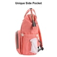 thumbnail image 4 of Large Capacity Mummy Maternity Nappy Bag Multifunctional Diaper Backpack Waterproof Mummy Bag Fashionable Travel Backpack for Baby Care, Orange, 4 of 10