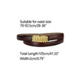 thumbnail image 3 of INSPIRE CHIC Women's Faux Leather Belts Jeans Dress Thin Waist Belt with Chic Designer Buckle Coffee, 3 of 4