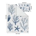thumbnail image 5 of Coastal Coral Starfish Duvet Cover and Pillowcase Set for Single Bedding, Bedroom Accessories for Kids Teens, 5 of 5