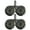 Charcoal Salt Water, variant on 2 Pair (QTY 4) of Kicker 6.5" 2-Way 195 Watts Peak Power Coaxial Marine Audio Speakers with Charcoal Grilles, 6.5" Marine Tower Dual Speaker Enclosures (Pair) - Black