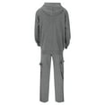 thumbnail image 4 of Men's Tracksuit 2 Piece Hoodie and Sweatpants Set Fleece Sweatsuits Casual Full Zip Athletic Track Suit Sets 2025 Gray L, 4 of 8