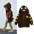 thumbnail image 2 of Odeerbi Toddler Winter Coat Kids Boys Outerwear Jackets Girls Hoody Jackets Zip Up Coats Sweatshirt Brown, 2 of 9