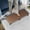 Brown, variant on One Step Stool Platform 3.8" Height for Adults, Kids. Heavy Duty/Portable/Nonslip/Durable Construction Safe Step Stool for Bedroom/Kitchen Bed, Bathroom,Kitchen,Garden (White)