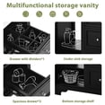 thumbnail image 6 of MODERNLUXE 30" Bathroom Vanity with Ceramic Sink Combo, Undermount Vanity Sink Cabinet with Soft-Close Door,Adjustable Shelves & 3 Drawers, Freestanding Bathroom Storage Cabinet,Black, 6 of 11