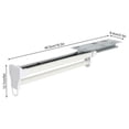 thumbnail image 2 of Wardrobe Closet Clothes Hanger Metal Pull Out Rod Rail White 46.5cm Length, 2 of 19