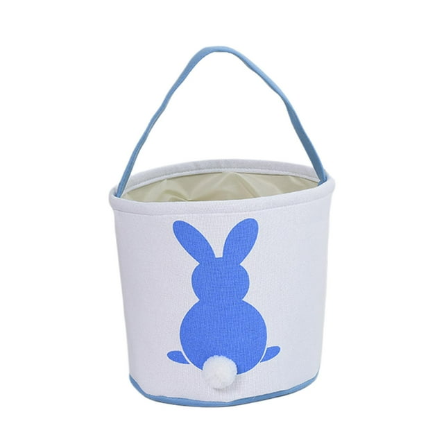Encantadora Canasta De Conejito De Pascua, Cubo De Conejo Para Niño Niña Regalo Cola Azul Sunnimix Canasta Conejito De Pascua