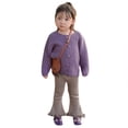 thumbnail image 5 of MXIEZI Infant Baby Girls Knitted Cardigan Sweater Thickened Button Closure Tops for Fall Winter Toddler Girls Warm Outwear Coat Cozy and Stylish Knitted Sweaters for Ages 9 Months - 7 Years old, 5 of 9