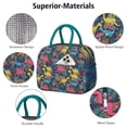 thumbnail image 4 of Womens Colorful Dinosaurs Tropical Floral Pattern Lunch Box for Work,Insulated Lunch Bag for Women,Loncheras Para Mujer,Leakproof Adult Lunch Bag for Work,Beach,Travel,Picnic,Camping, 4 of 7