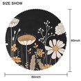 thumbnail image 2 of Round Tablecloth 60 Inch Waterproof flower Polyester Table Cover Stain Wrinkle Free for Dining Room, 2 of 5