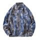 thumbnail image 1 of Camisas De CompresióN Para Hombre Camisa Retro de manga larga para playa y vacaciones al libre, informal, con un solo botón, para otoño e invierno, para hombre (Blue, XXL), 1 of 5