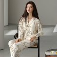 thumbnail image 2 of Cute Pajamas Cotton Cozy Women Long Sleeves Long Pants Button with Bra Padded Autumn Winter Nightshirts Kawaii Ladies Sleepwear, 2 of 4