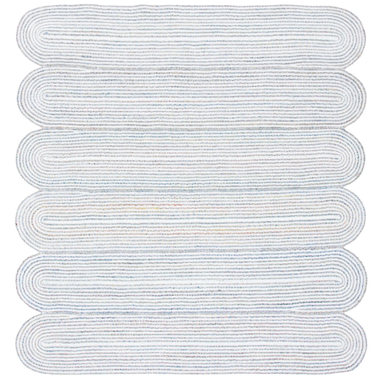 SAFAVIEH Cape Cod Randell Abstract Polyester Area Rug, Ivory/Green, 5' x 8'
