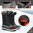 thumbnail image 6 of Bocca Women's Waterproof Snow Boots R-Black Warm Winter Insulated Boots 9M, 6 of 6