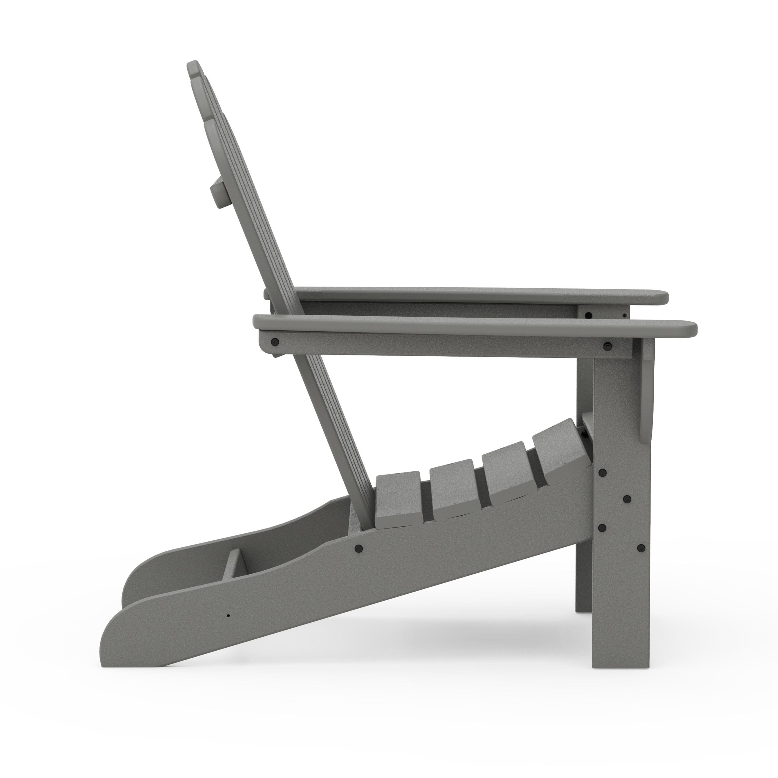 Better Homes & Gardens by POLYWOOD Southlake Outdoor Flowerback Adirondack Chair, All-Weather HDPE, Patio Seat, Slate Grey