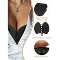 thumbnail image 4 of BadPiggies 2-Pack Womens Invisible Sticky Bras Self Adhesive Strapless Bras Backless with Drawstring (D Cup, Black+Beige), 4 of 9
