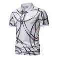 thumbnail image 1 of EGNMCR T-Shirts pour Homme Mode Personnalité T-Shirt Décontracté Ajusté à Manches Courtes Imprimé T Blouse à Col Rabattu à Manches Courtes & Chemise Cadeaux pour Hommes, 1 of 9