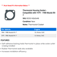 thumbnail image 2 of Thermostat Housing Gasket - Compatible with 1979 - 1988 Mazda RX-7 1980 1981 1982 1983 1984 1985 1986 1987, 2 of 2