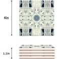 thumbnail image 3 of FMSHPON Mandala Pattern Set of 6 Coaster for Drinks, Absorbent Ceramic Stone Coasters Cup Mat with Cork Base for Home Kitchen Room Coffee Table Bar Decor, 3 of 4