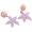 Pink, variant on Trendy Bohemian Maple Leaf Earrings Vibrant Colors Resin Dangle Earrings Festival Ear Accessories For Casual Outfits