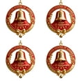 thumbnail image 2 of USA 250th Anniversary Bell Ornament 3D Red & Gold Commemorative Hanging Decor Elegant Doorbell for Patriotic Decor Tree Enamel Crafted Detailing 250th Anniversary USA Patriotic Ornaments (A-4pcs), 2 of 5