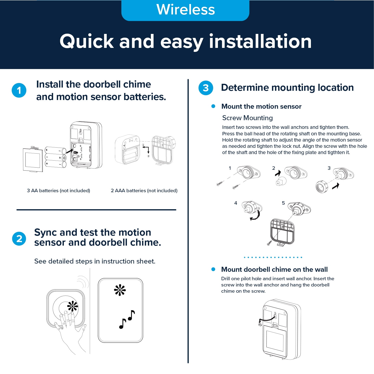 Heath Zenith Heath Zenith Wireless Motion Sensor and Battery-Operated Chime Kit