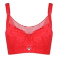 thumbnail image 3 of eczipvz Women'S Lingerie Women's Plus Size Minimizer Unlined Underwire Full Coverage Bra Red,46D, 3 of 4